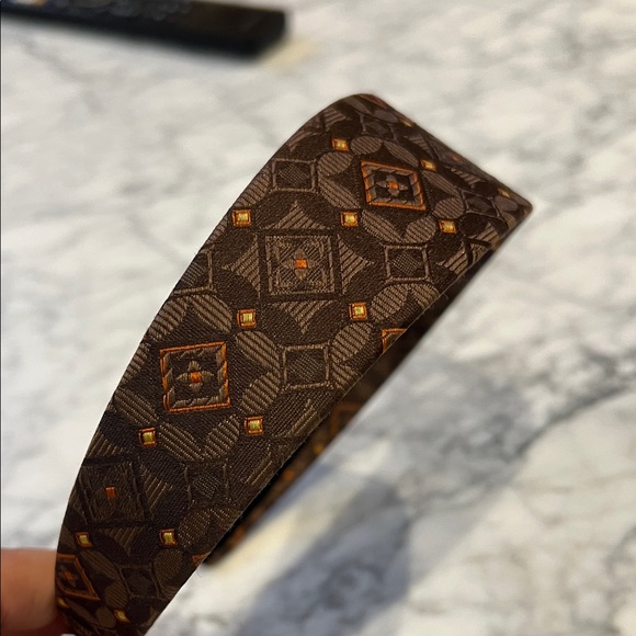 J. Crew Brown and Orange Geometric Headband - Picture 2 of 4